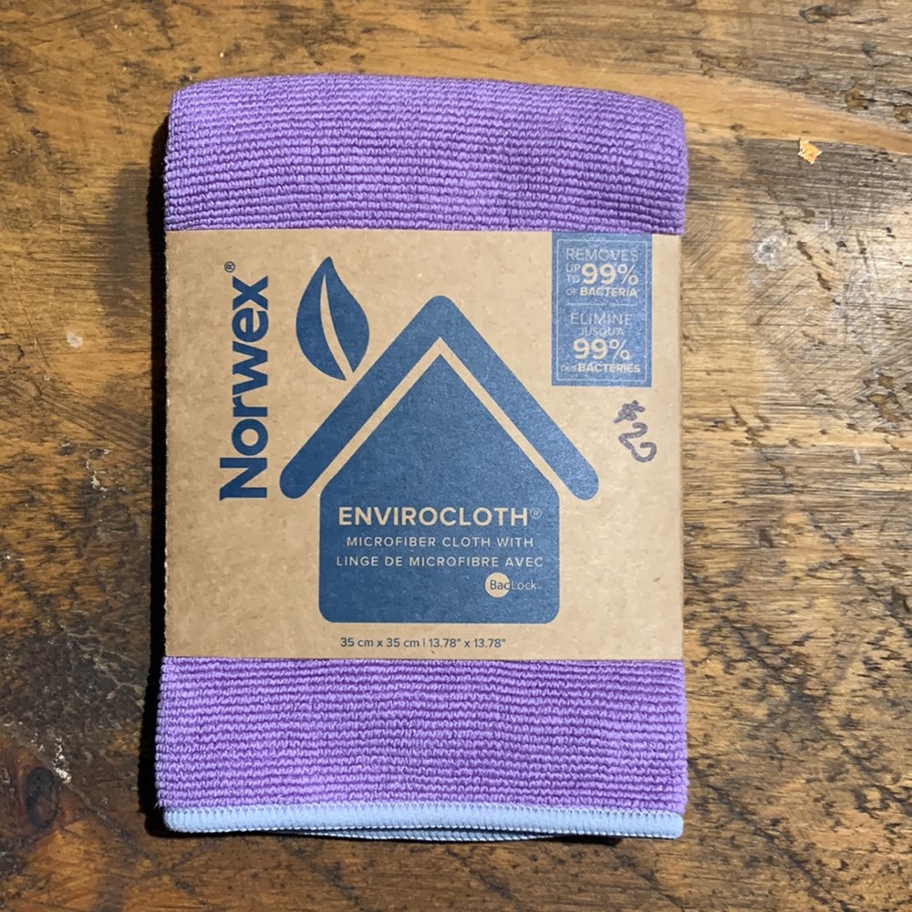 Norwex EnviroCloth purple with gray trim new